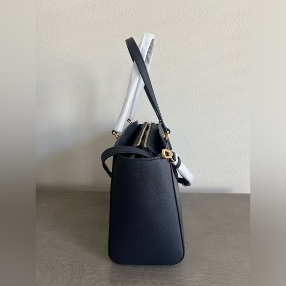 Tory Burch Women's Emerson Small Top Zip Tote, Tory Navy (One Size, Tory Navy) - Picture 3 of 8